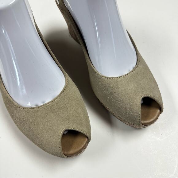 Tamaris Sandals Womens 41- US 9.5 Peep Toe Slingback Wedges - Picture 4 of 10